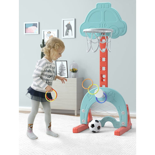 Lovely Baby - Basketball Stand W/ Football & Hockey Stick - Marah Kids