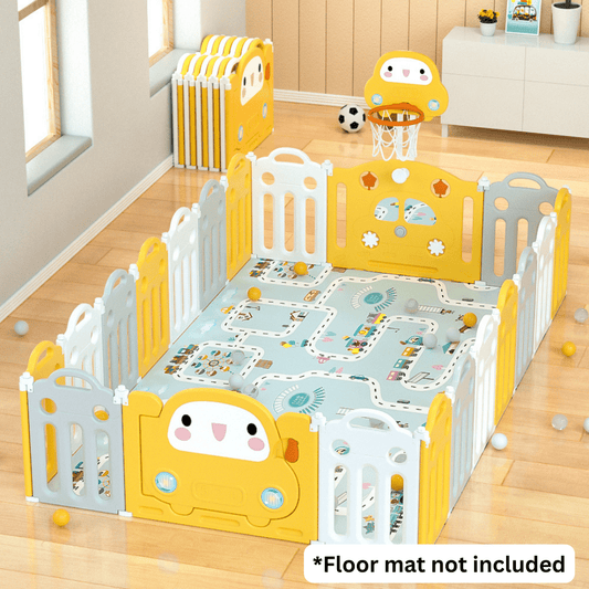 Lovely Baby - Kids Playpen - w/ Basketball Hoop - 20 pcs - Marah Kids