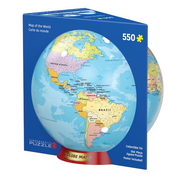 Eurographichcs Puzzle In Tin 550 Map Of The World - Marah Kids