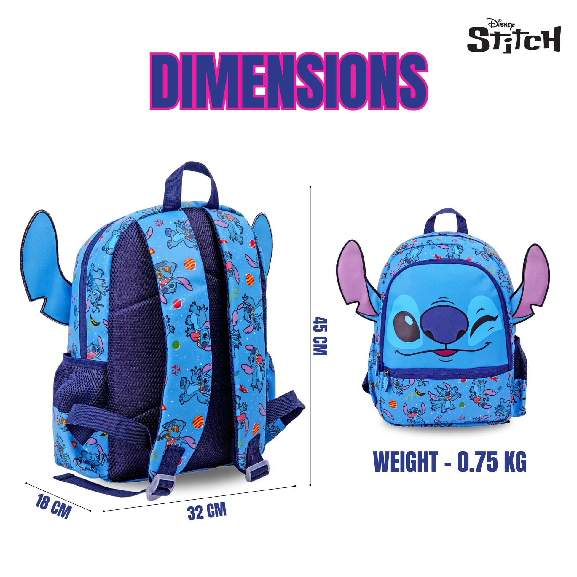 Disney Stitch See ya Later Backpack 14" - Marah Kids