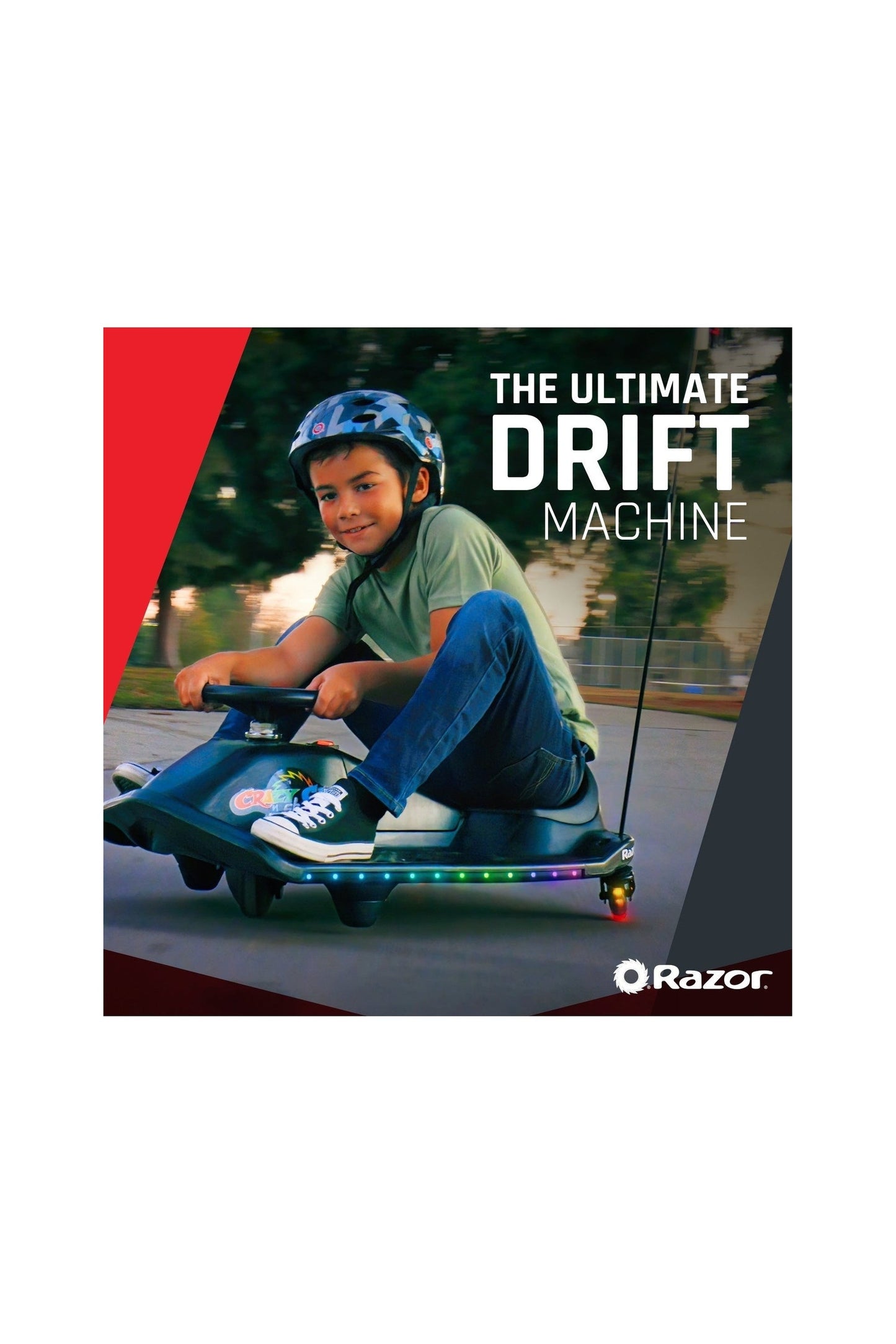 عرض ضوئي لعربة Razor Crazy Cart Shift بسرعة 13 كيلومترًا في الساعة