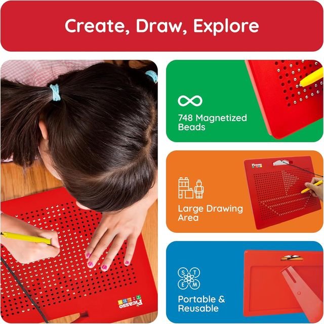 Picasso Magnetic Drawing Board Red - Marah Kids