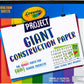 Crayola Giant Construction Paper with Stencils, 48 Count - Marah Kids