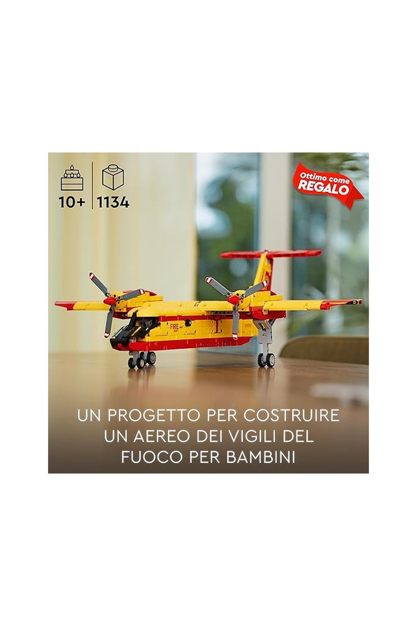 Lego Technic Firefighter Aircraft Building Toy Set