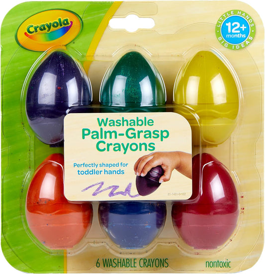 Crayola Palm Grasp Toddler Crayons, 6 Count - Marah Kids