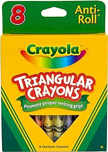 Crayola - 8 ct. Anti - Roll Triangular Crayons - Marah Kids