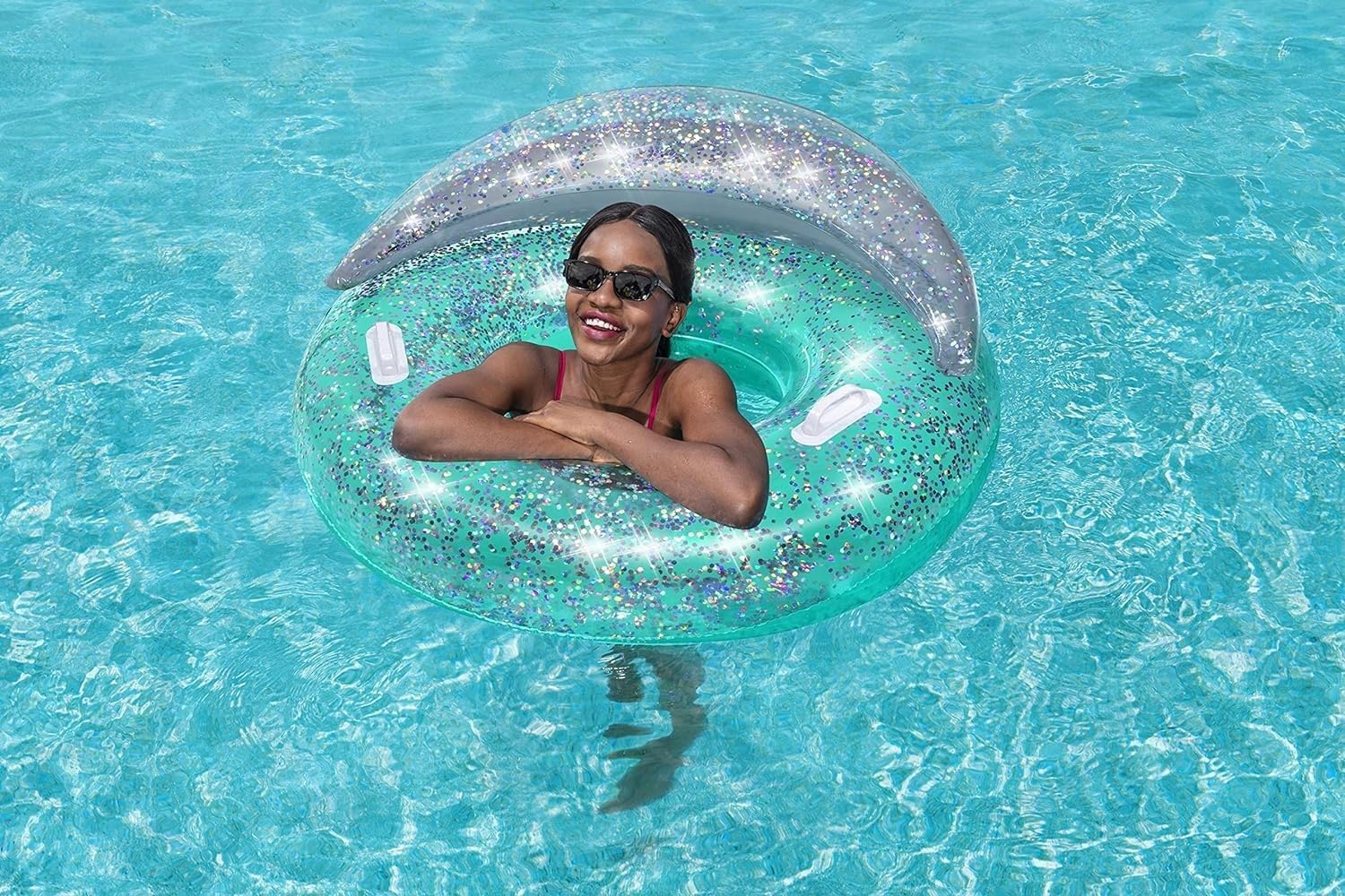 BWSUM BESTWAY SWIM RING GLITTER DREAM 46X117CM - Marah Kids