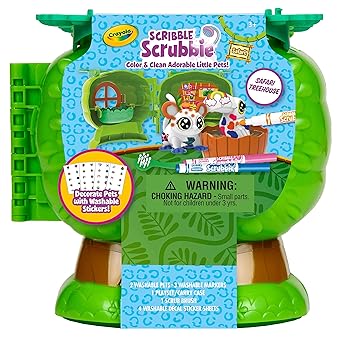 Crayola Scribble Scrubbie Pets Safari Treehouse, Toy Storage Case, Gift For Boys & Girls
