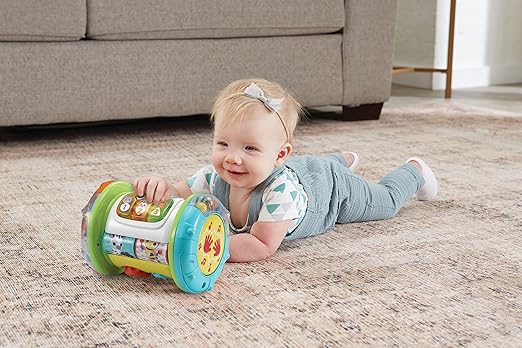 VTech Baby Explore & Discover Roller, Interactive Baby Toy with Gears, Rollers, Beads, Lights & Music, Roll & Push Gift for Infants 6, 9, 12 months +, English version - Marah Kids