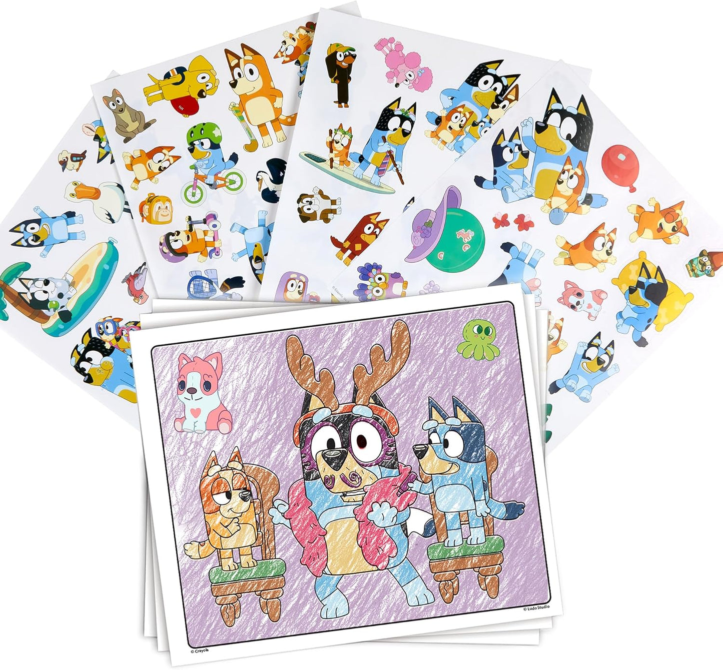 Crayola - Bluey Color & Sticker Activity Book | Colouring pages and stickers feature your child's favorite characters | Pair it with Bluey Toys for a great bundled gift idea | Ideal for Ages 3+ up - Marah Kids