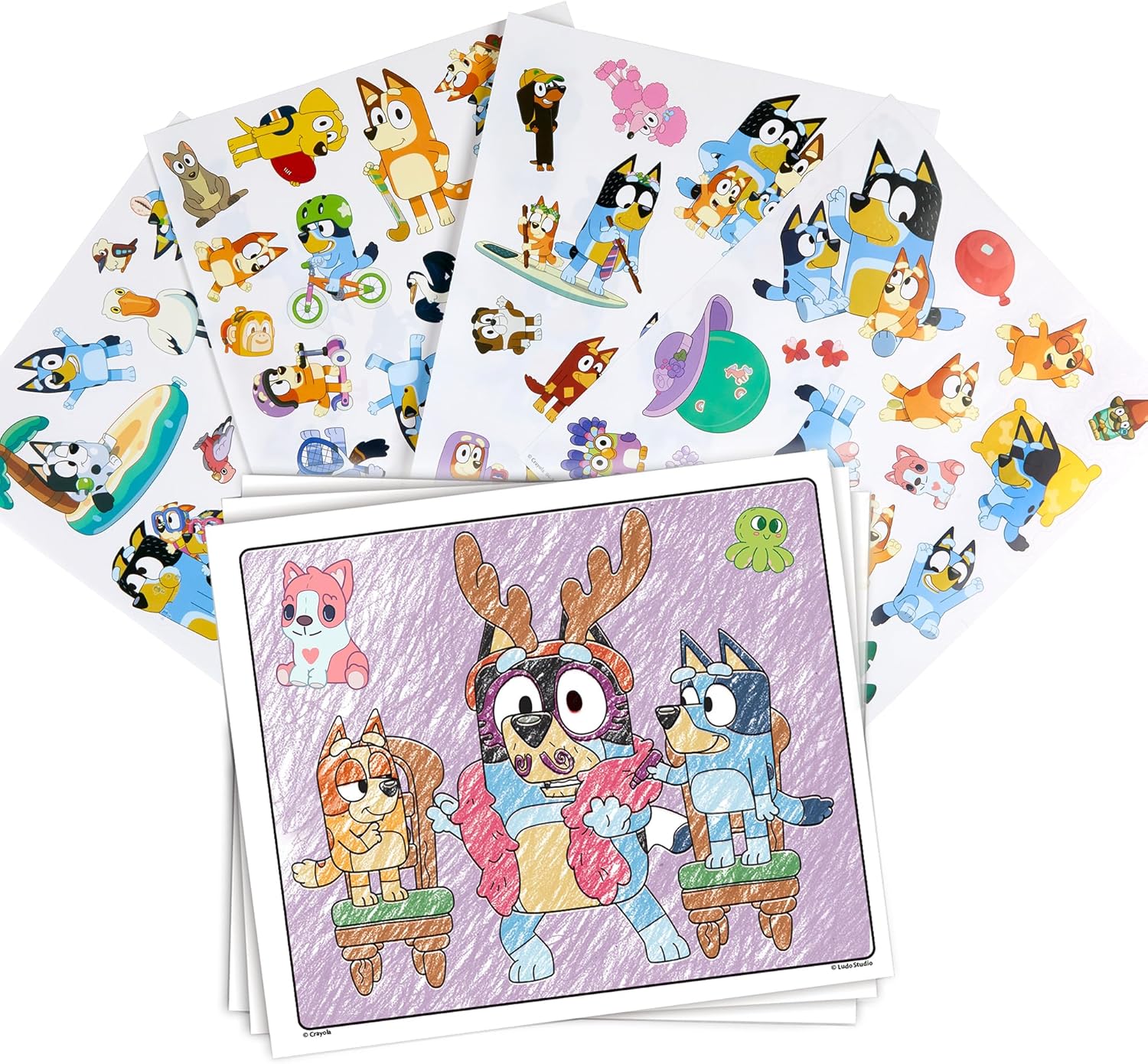 Crayola - Bluey Color & Sticker Activity Book | Colouring pages and stickers feature your child's favorite characters | Pair it with Bluey Toys for a great bundled gift idea | Ideal for Ages 3+ up - Marah Kids