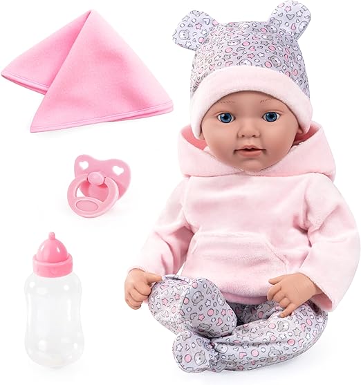 Bayer 38Cm Reborn Baby Doll W/ Blanket & Pillow - Marah Kids