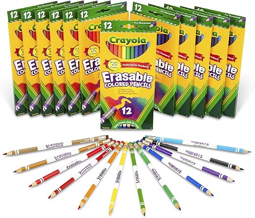 Crayola Erasable Colored Pencils, School & Art Supplies, Gift For Kids, 12 Count