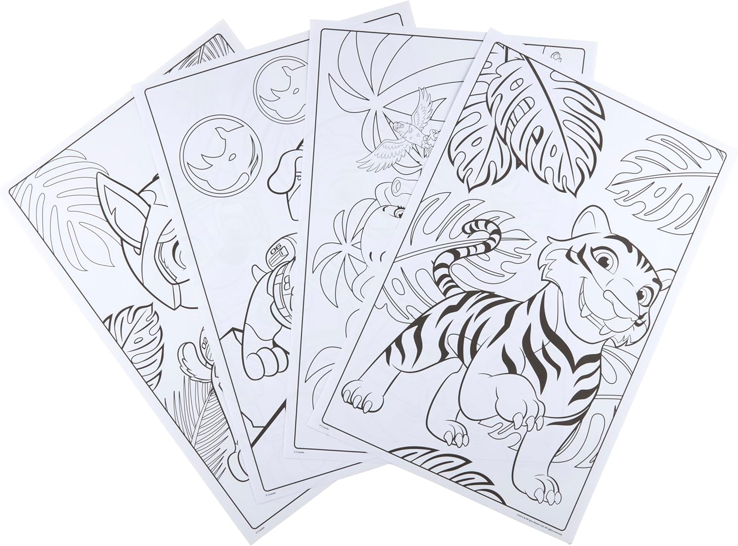 Crayola - Giant Colouring Book - Paw Patrol Jungle Pups | 18 Pages of Paw Patrol Colouring Fun | includes 100 Stickers | Ideal for Kids Aged 3+ - Marah Kids