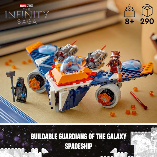 Lego Marvel Rocket’S Warbird Vs. Ronan, Buildable Super Hero Spaceship 76278