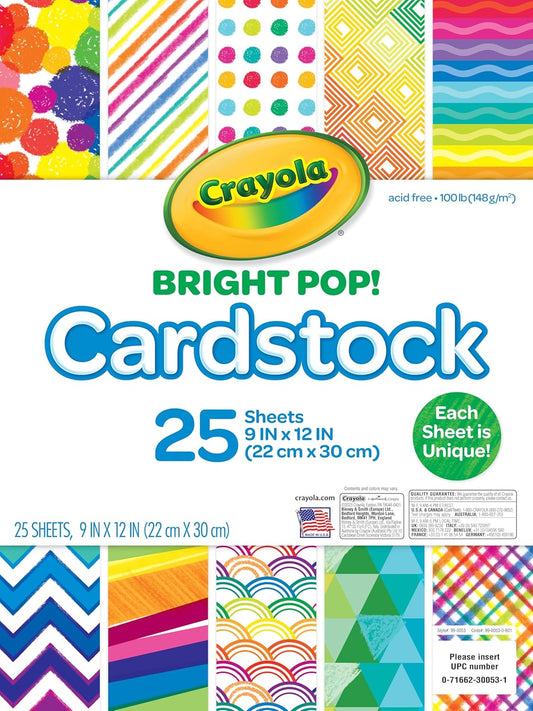 Crayola - 25 ct. Bright Pop! Cardstock - Marah Kids