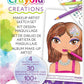 Crayola - Creations Compact Make - Up Artist Sketch Set | includes tutorial pages with beauty and makeup secrets and many pages of sketches combinations | Ages 6+ - Marah Kids