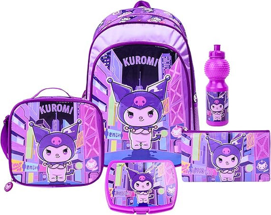 SANRIO KUROMI AMBITION 5IN1 BACKPACK SET 16" - Marah Kids