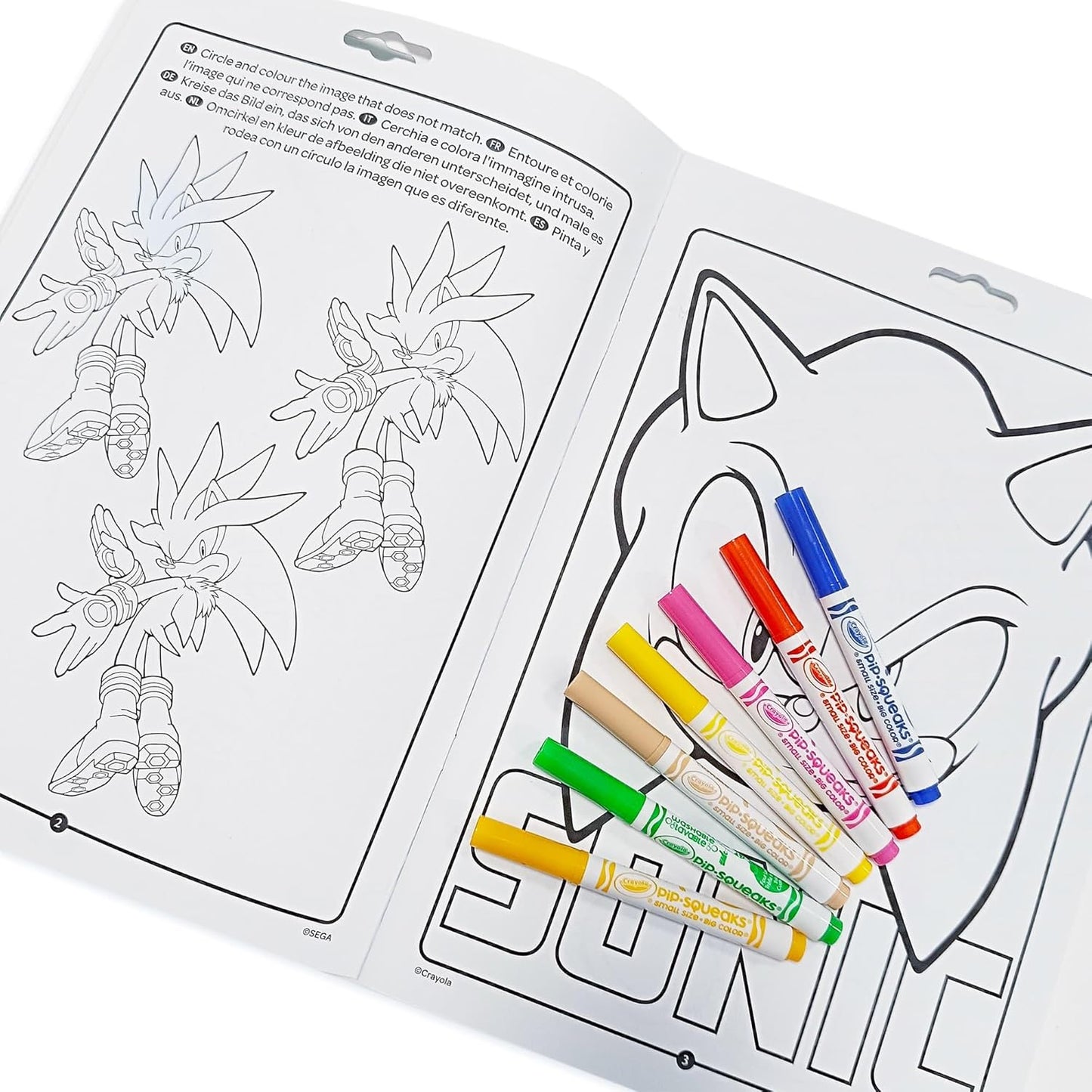 Crayola Sonic the Hedgehog Colouring Book with Markers - Marah Kids