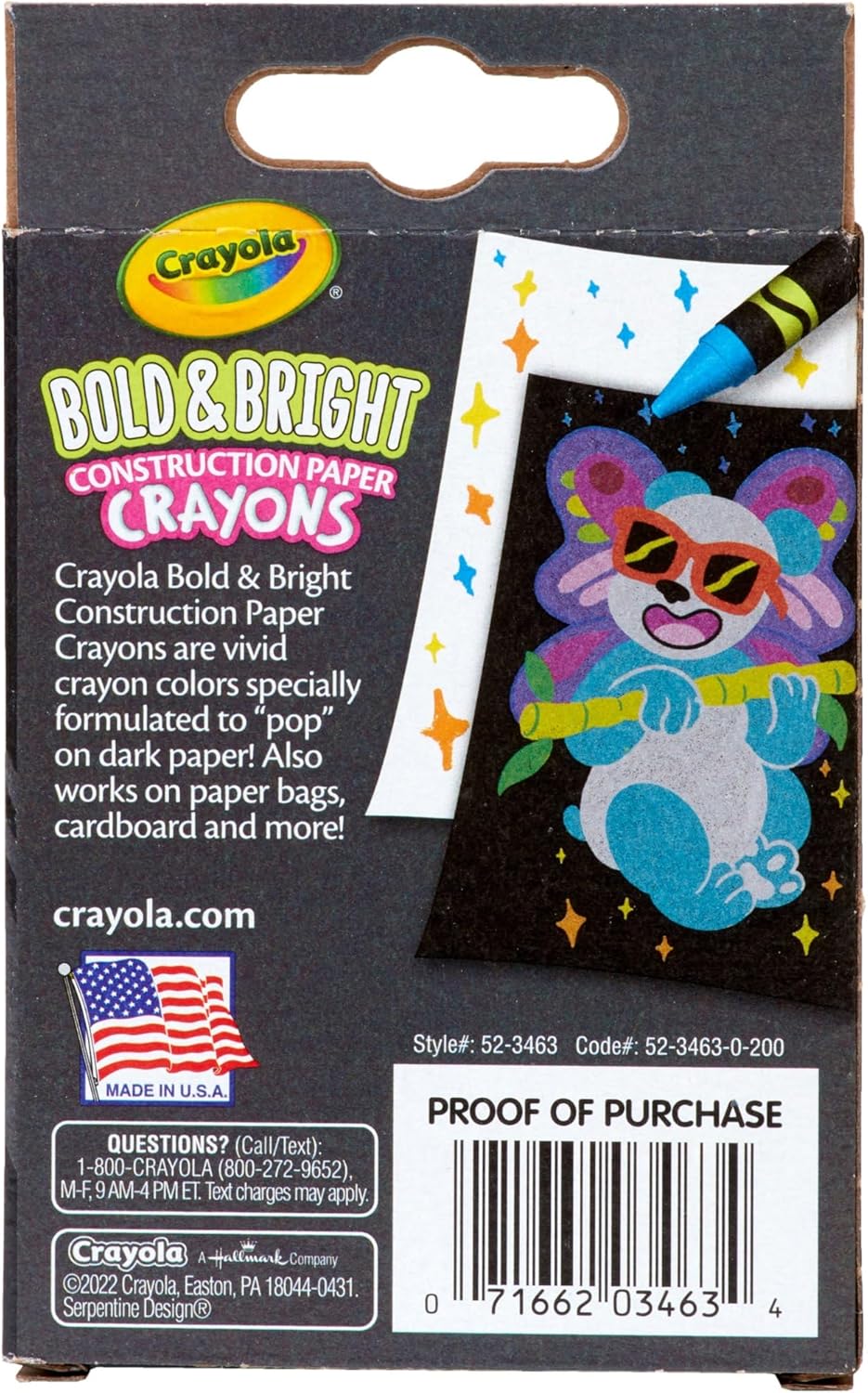 Crayola - Construction Paper Crayons | School & Art Supplies, Pack of 24 | Bold & Bright Colors | 3+ Yrs - Marah Kids