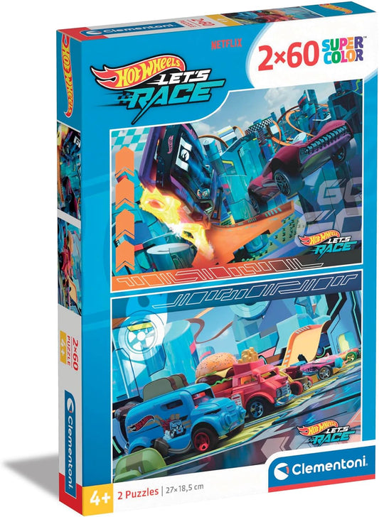 CLEMENTONI Puzzle Hotwheels Racing 2X60pcs - Marah Kids
