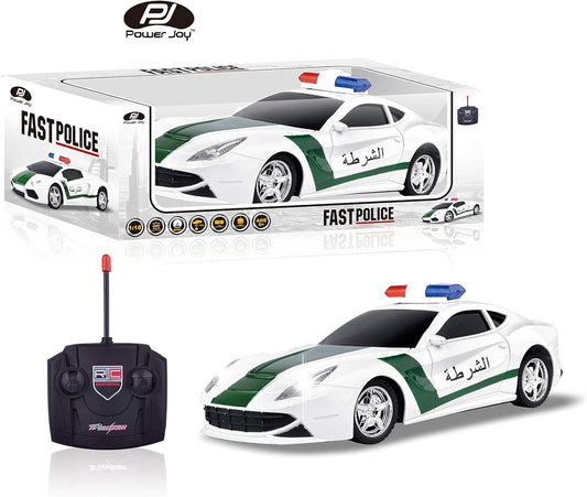 Power Joy Remote Control Police Car 1/18 Battery Operated UAE - Marah Kids