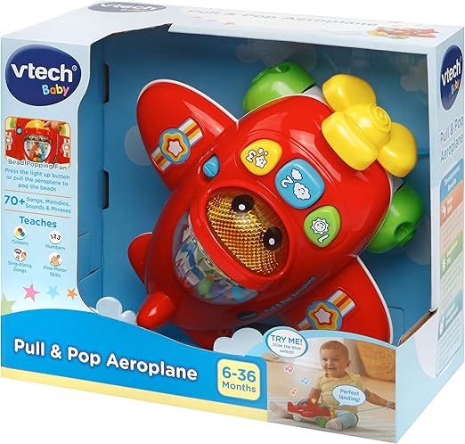 Vtech Pull & Pop Aeroplane - Marah Kids