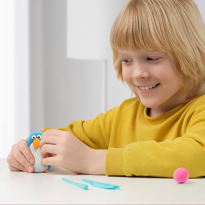 HEY CLAY - DIY Bugs: Spider, Mantis, Caterpillar Plastic Creative Modelling Air - Dry Clay For Kids 6 Cans - Marah Kids