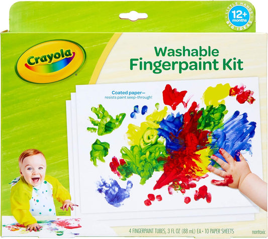 Crayola My First Crayola Washable Fingerpaint Kit, Stage 1 - Marah Kids