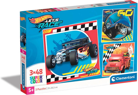 CLEMENTONI Puzzle Hotwheels Trucks 3X48pcs - Marah Kids