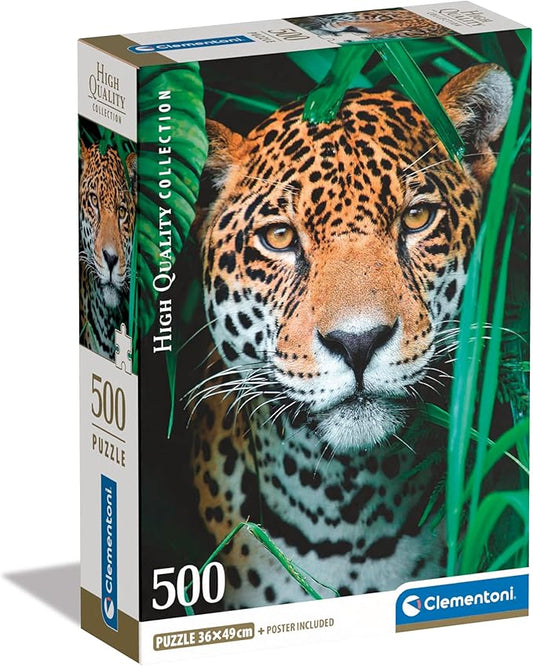 CLEMENTONI PUZZLE HQC JAGUAR+POSTER 500PCS - Marah Kids