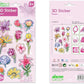 Avenir - 3D Stickers 10 pack - Flower Multicolour | These beautiful and realistic - looking 3D stickers pop out to showcase a gorgeous collection. | ages 3+ - Marah Kids