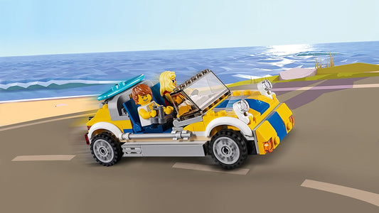 LEGO 31079 Creator Sunshine Surfer Van, Beachy Buggy, Lifeguard Tower Roof 3 in 1 Model