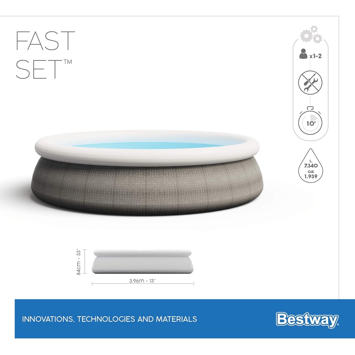 BWAGP BESTWAY FAST POOL SET 396X84CM - Marah Kids