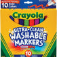 Crayola 10CT Ultra Clean Washable Bold,Broad Line,CMax Mkr - Marah Kids