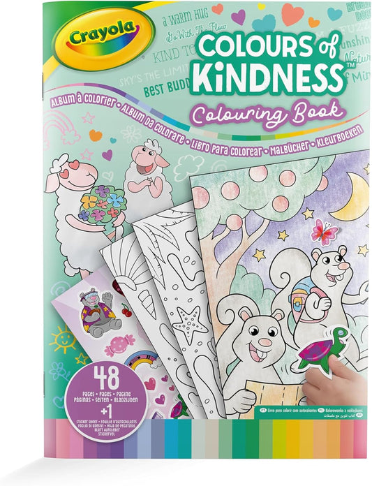 Crayola - Colors of Kindness Coloring Book, 48 Pages + 1 sticker sheet - Marah Kids