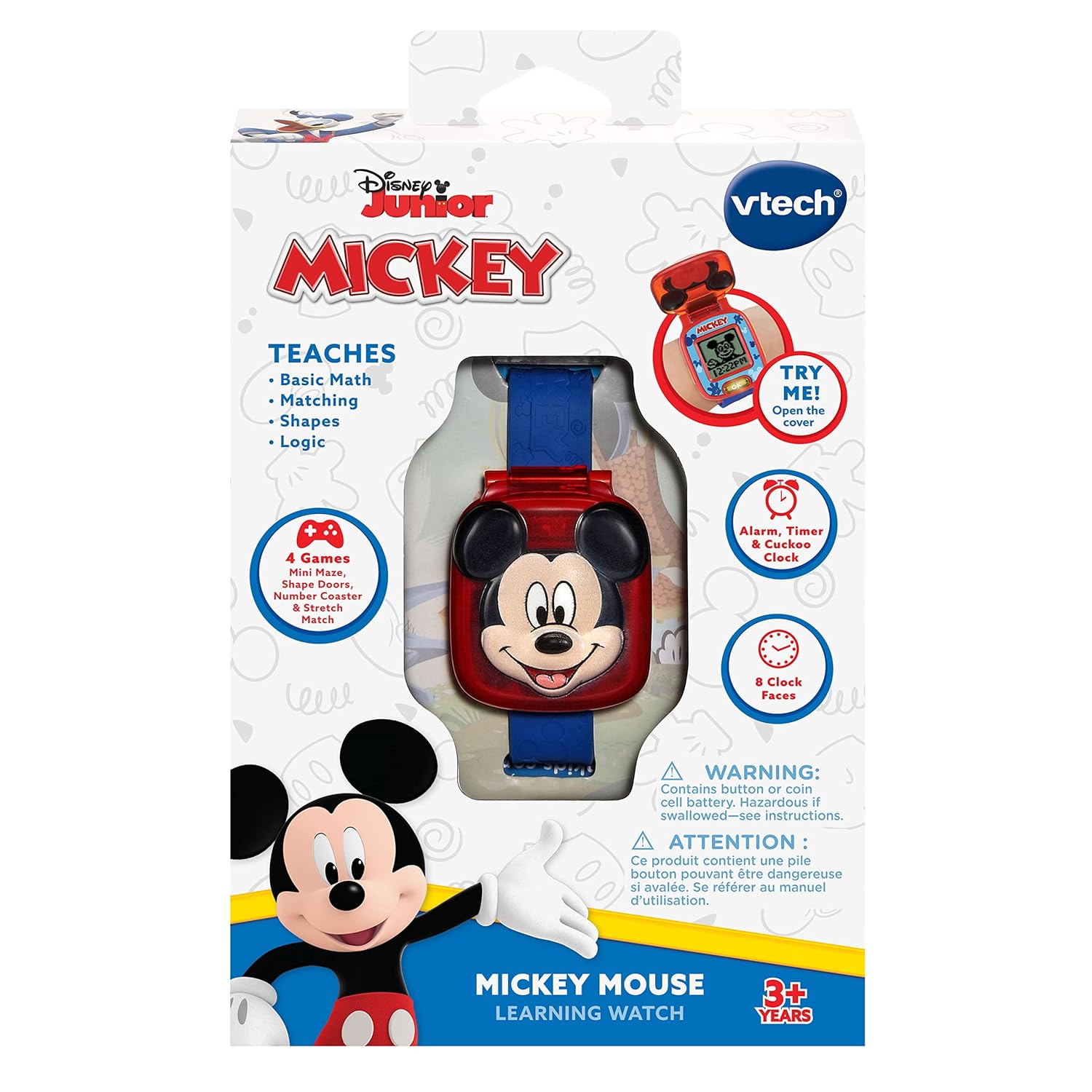 VTECH LICENSE Mickey Mouse Learning Watch | It’s time for an adventure with the Mickey Mouse Learning Watch. | Ages 3+ - Marah Kids