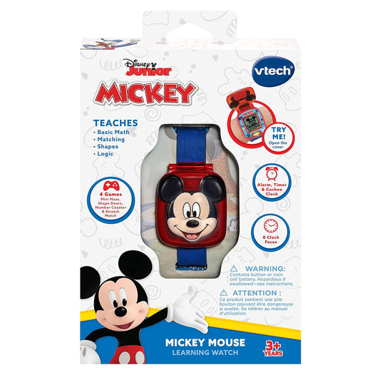 VTECH LICENSE Mickey Mouse Learning Watch | It’s time for an adventure with the Mickey Mouse Learning Watch. | Ages 3+ - Marah Kids