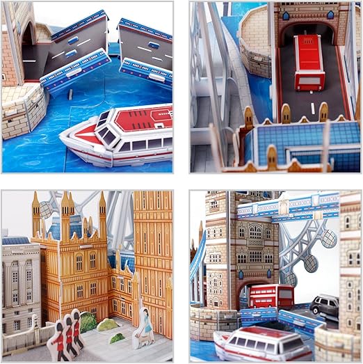 CUBIC FUN 3D PUZZLE CITYLINE LONDON 107PCS - Marah Kids