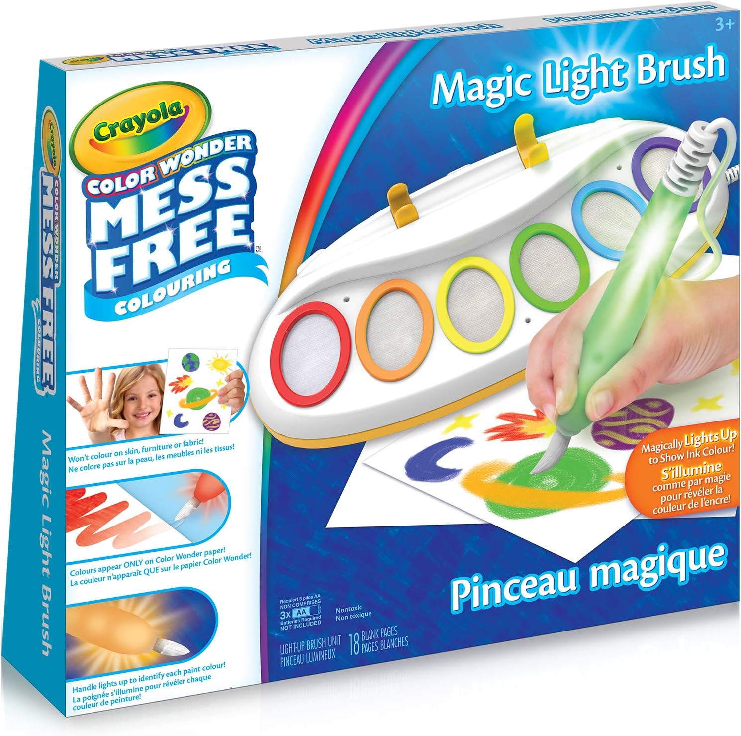 Crayola - Color Wonder Magic Light Brush, Mess Free Painting | Makes a great holiday or birthday gift for kids ages 3 and up! - Marah Kids