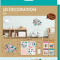 Avenir 3D Decoration - Cat Kit | Turn Your Wall into a Zoo! Create 3D Decorations with Pre - Cut Cardboard Puzzle Pieces | Thoughtful and Creative Gift Option for Kids 3+ - Marah Kids