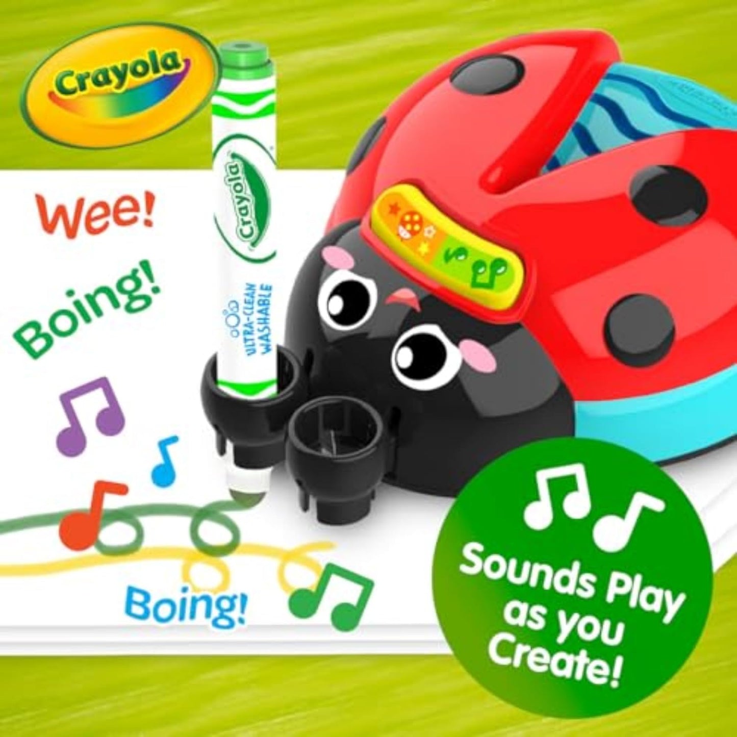 Crayola Musical Doodle Bug, Toddler Sensory Toy, Ladybug Toy For Kids, Arts & Crafts, Holiday Gifts For Toddlers, Ages 2+
