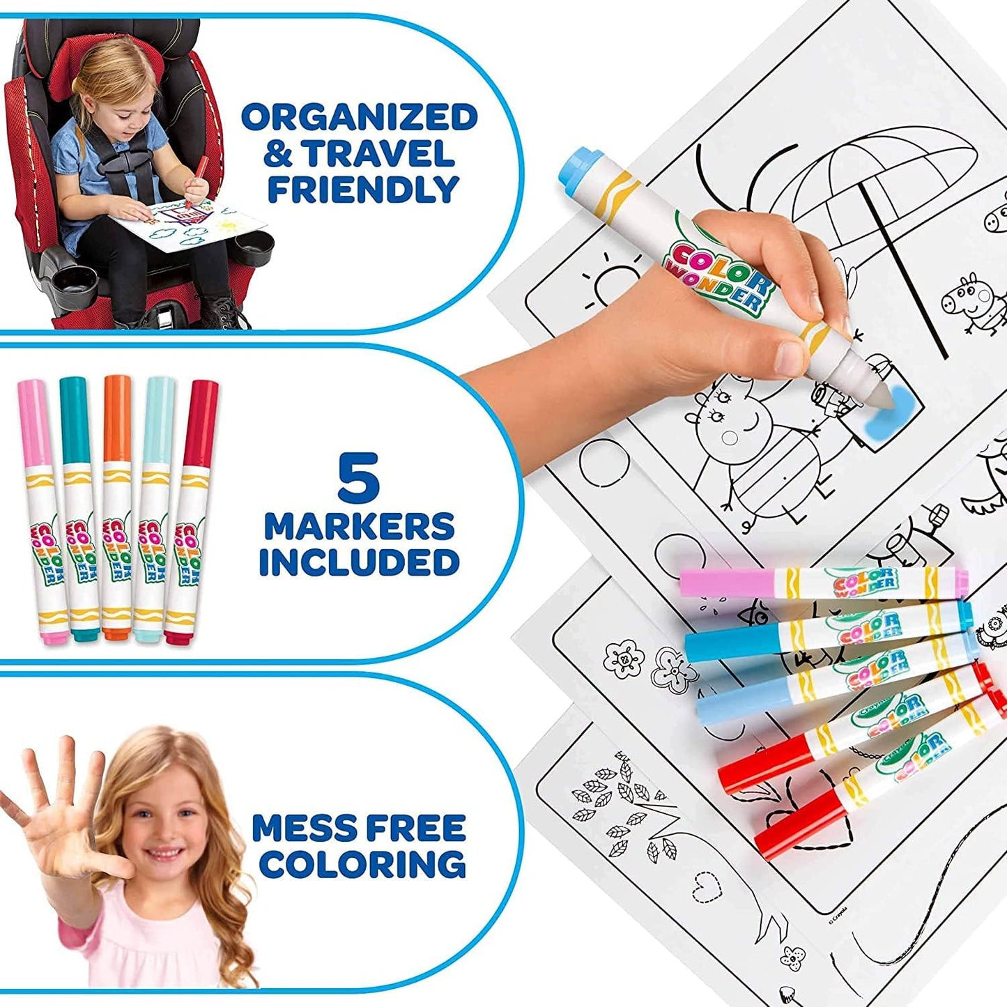 Color Wonder Set Once Upon A Time, coloring book, 4 markers - Marah Kids
