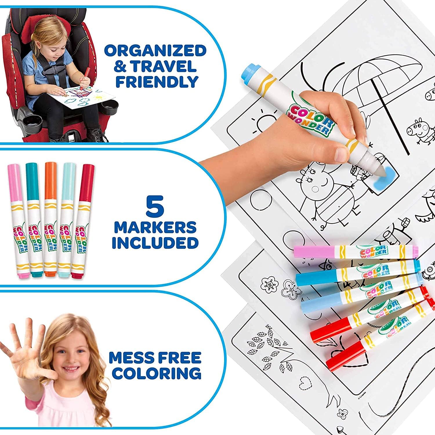 Color Wonder Set Once Upon A Time, coloring book, 4 markers - Marah Kids