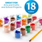 Crayola 18 ct. Washable Paint Pots with Brush, Classic & Bold Colors - Marah Kids