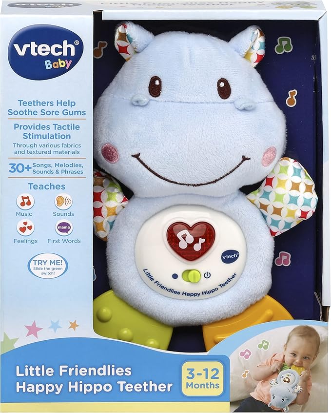 Vtech Little Friendlies Happy Hippo Plush Teether - Marah Kids