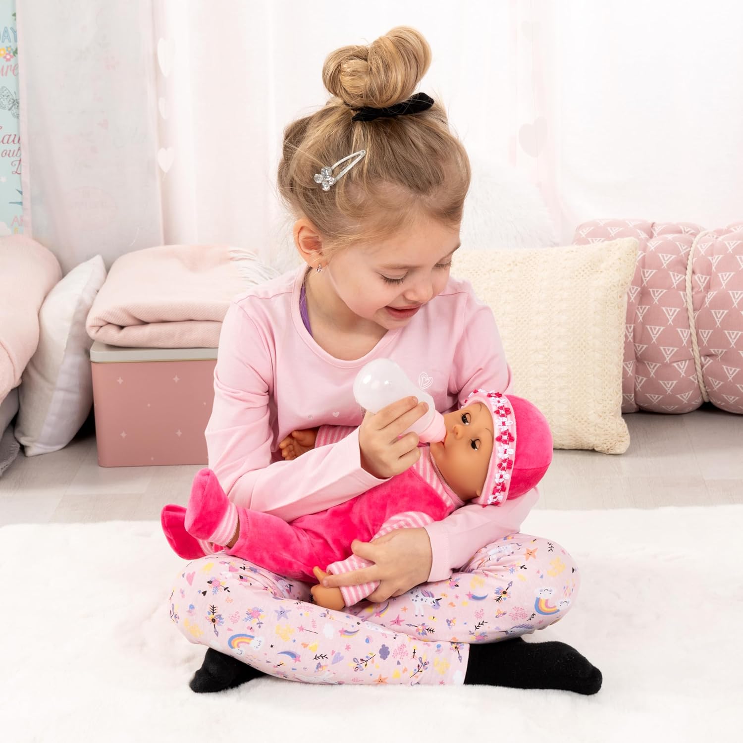 Bayer Design First Words Cute Baby Doll With Accesories 38Cm Set B/O - Marah Kids