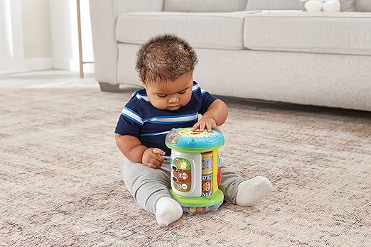 VTech Baby Explore & Discover Roller, Interactive Baby Toy with Gears, Rollers, Beads, Lights & Music, Roll & Push Gift for Infants 6, 9, 12 months +, English version - Marah Kids