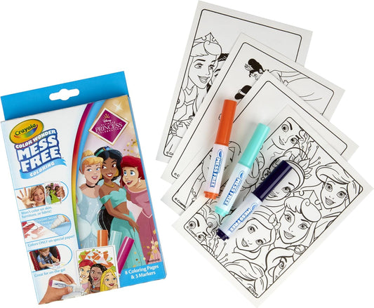 Crayola - Color Wonder Mini Box Set, Disney Princess (Multicolour) | MESS FREE COLORING | GIFT FOR GIRLS & BOYS Ideal for ages 3+ - Marah Kids