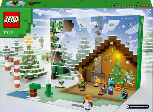 LEGO Minecraft Advent Calendar 2025 Minifigures & Mini Builds 21280